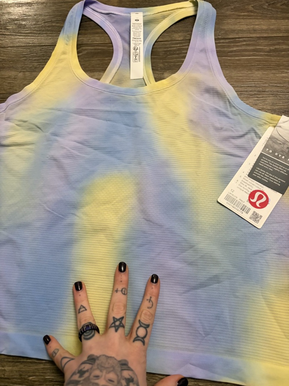 NWT Lululemon Swiftly Tech Racerback Tank 2.0 Waist Psychedelic Wash Lavender 12 - Picture 3 of 6